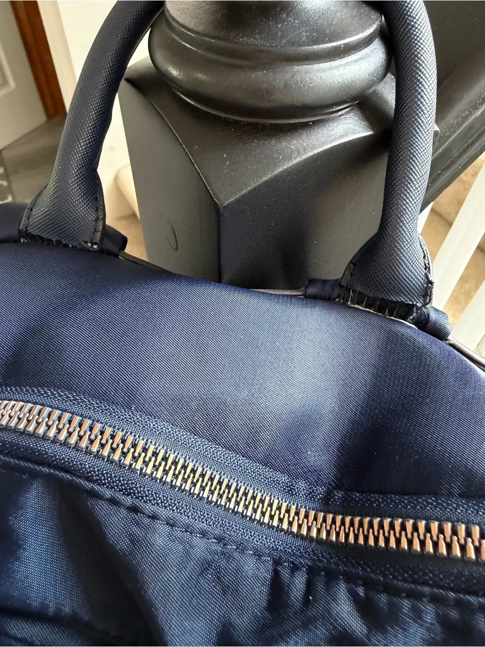 Aimee Kestenberg Navy Backpack with Rose Gold Accents